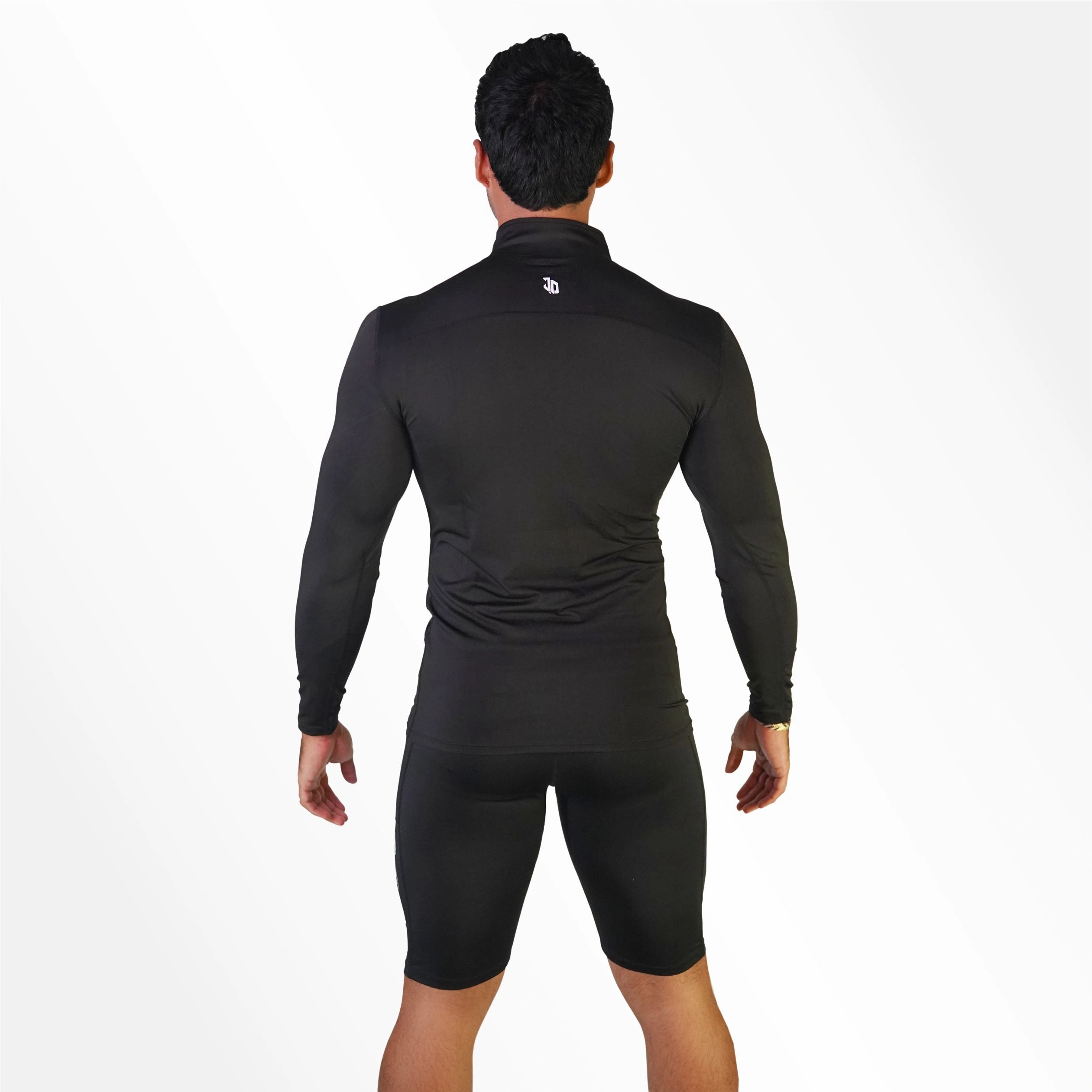 Men's Sports T-Shirt with High Neck Zipper