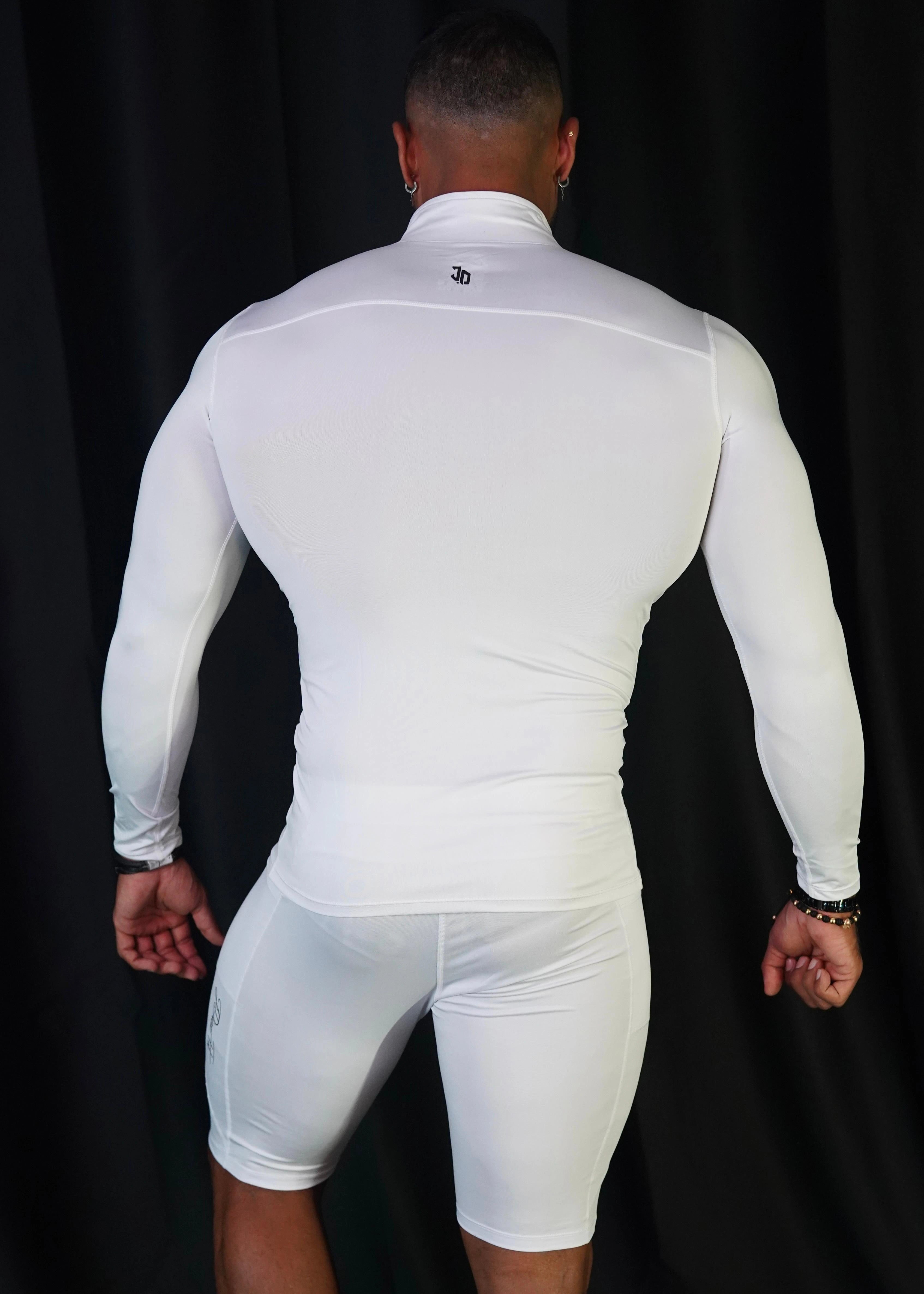 Men's Sports T-Shirt with High Neck Zipper