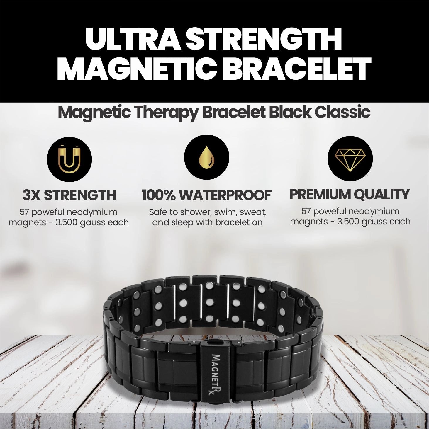 Effective Titanium Mens Magnetic Bracelet