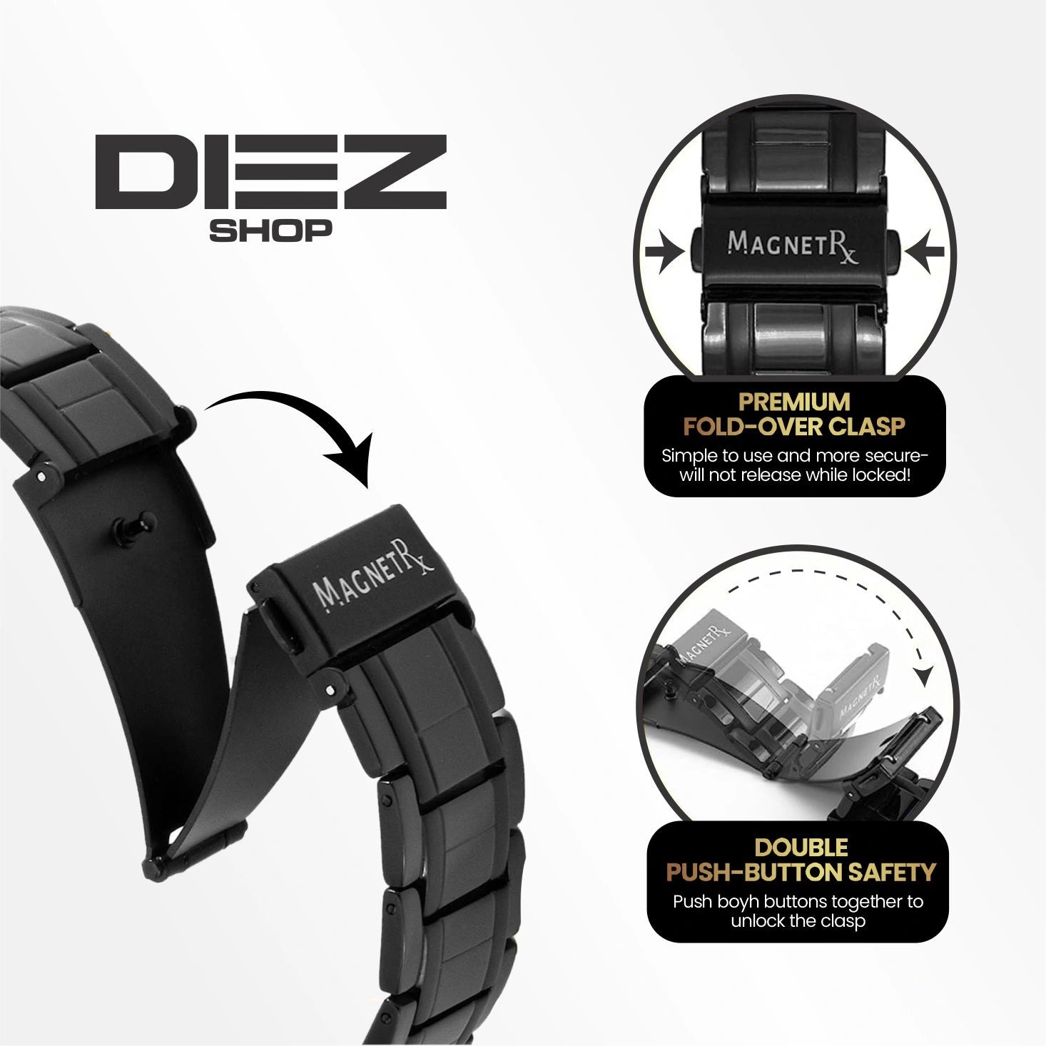Effective Titanium Mens Magnetic Bracelet