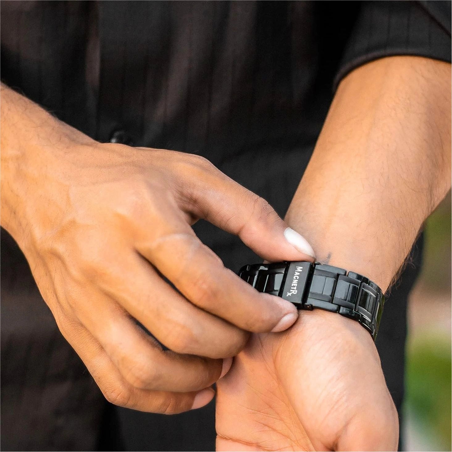 Effective Titanium Mens Magnetic Bracelet